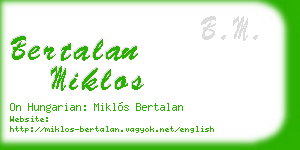 bertalan miklos business card