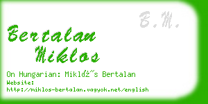 bertalan miklos business card